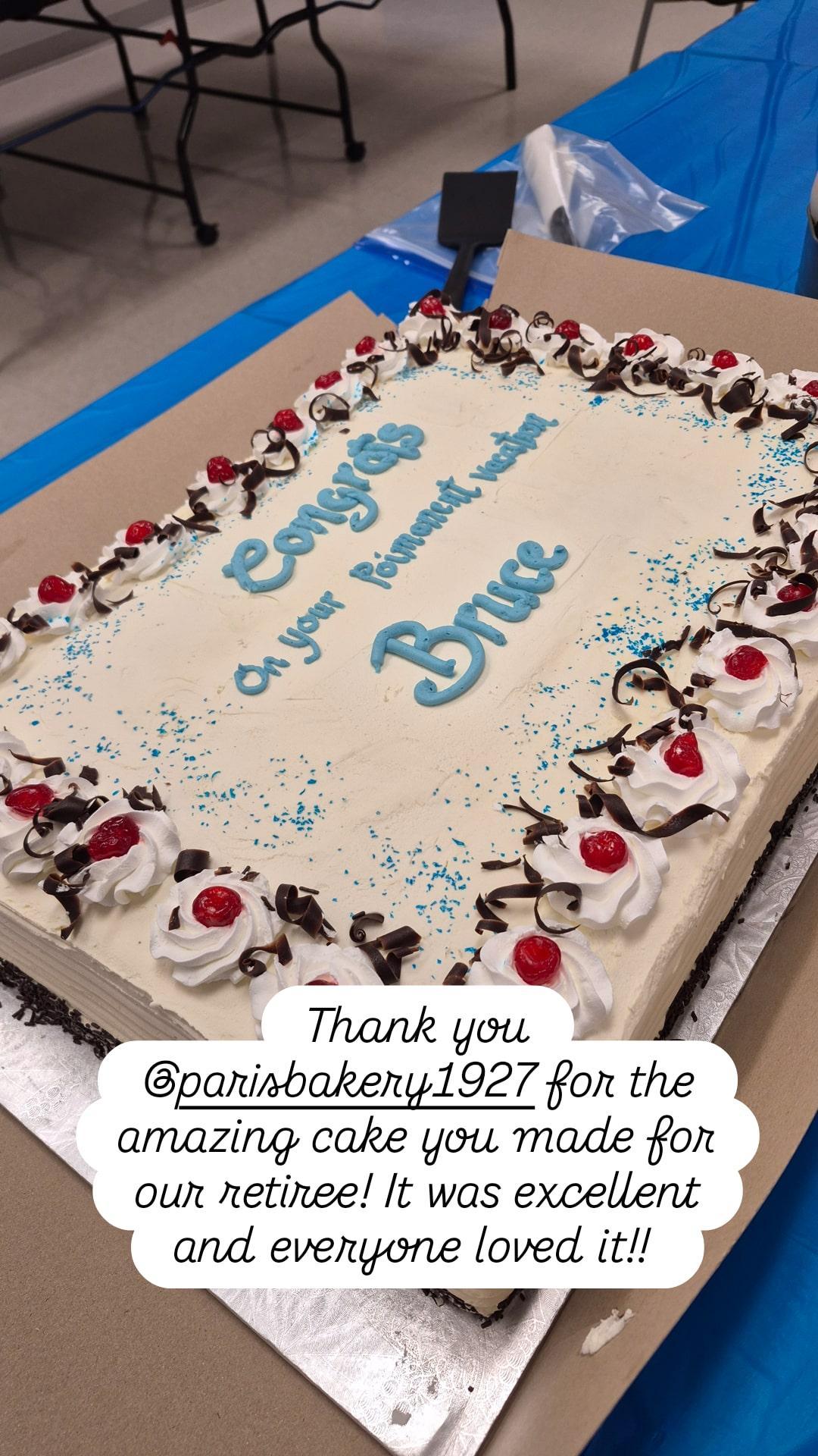 Full slab cake