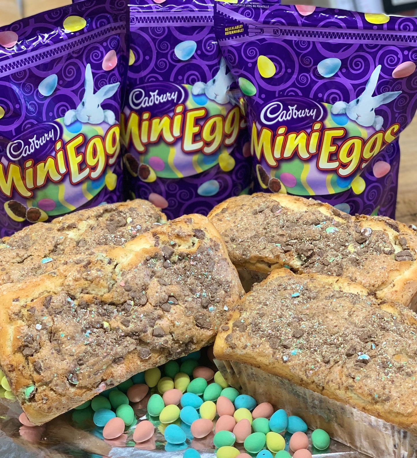 Mini egg cake loaf