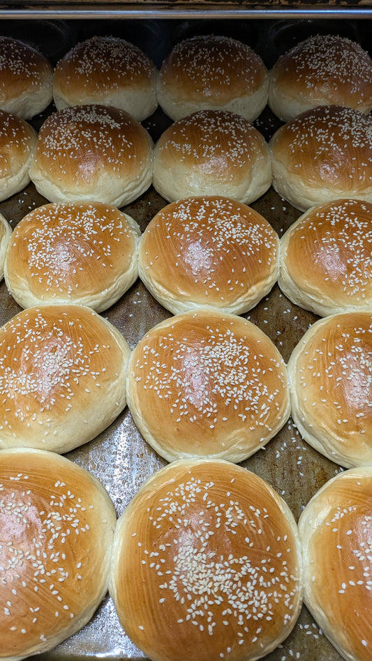 Vegan brioche hamburger buns