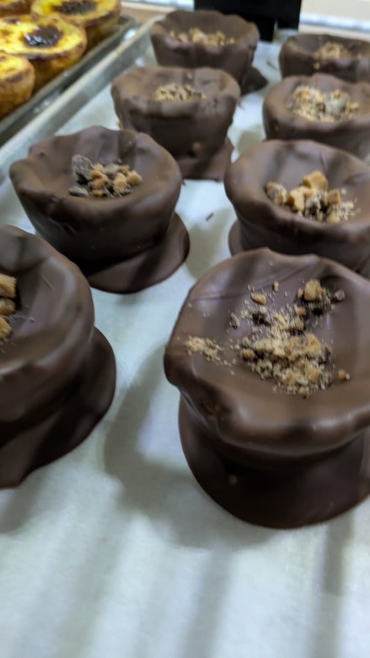 Milk chocolate dipped butter tart