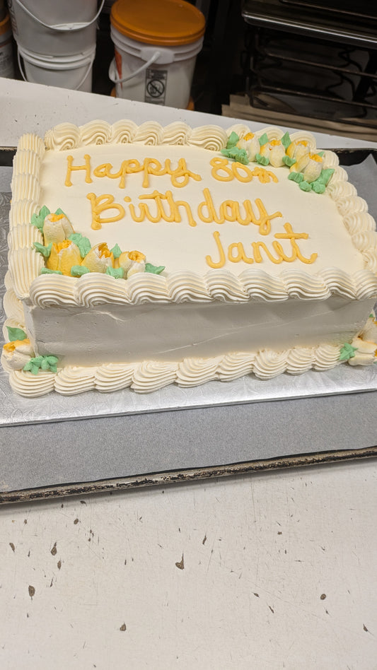 Quarter slab cake