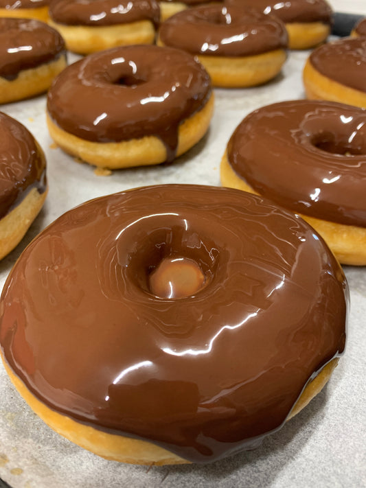 Chocolate dip donut