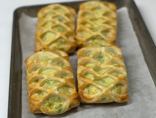 Leek and parm danish
